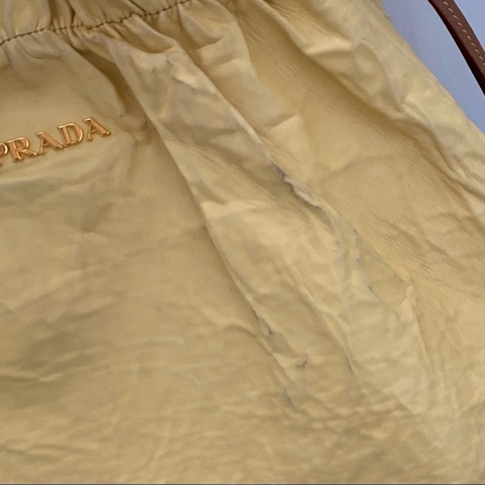 PRADA Yellow Drawstring Napa tote